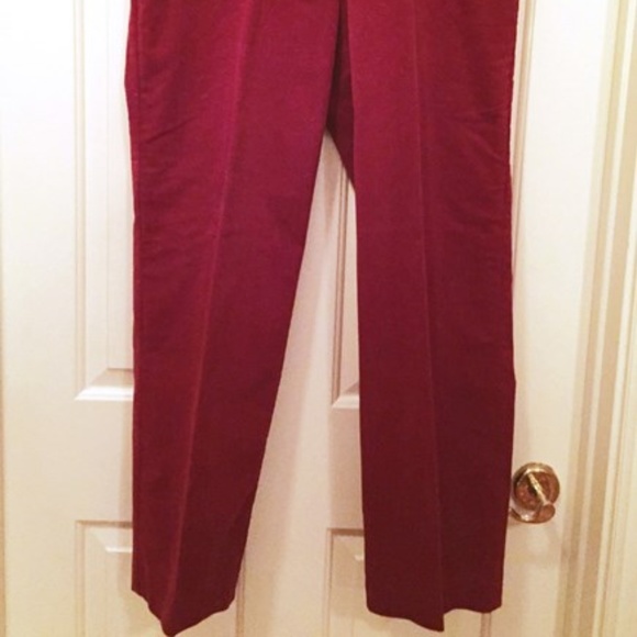 Cotton Corduroy Slacks Pants Mix & Match Weekend Separates Brick Red Sz 14 NWT - Picture 6 of 8